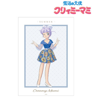 描き下ろしイラスト クリィミーマミ 夏 四季のフラワードレスver. A3マット加工ポスター