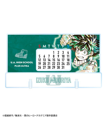 緑谷出久 Ani-Art 第5弾 卓上アクリル万年カレンダー