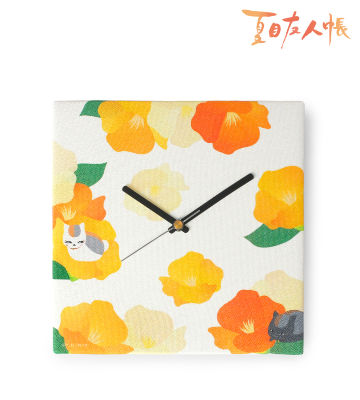 ニャンコ先生＆黒ニャンコ ファブリックウォールクロック