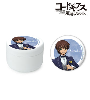 描き下ろしイラスト スザク 缶バッジ付きプチ缶ケース ver.A ＜ルルーシュ バースデー2022ver.＞