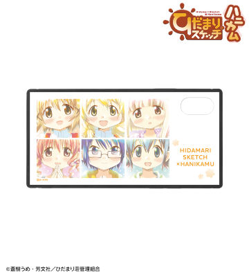 Ani-Art aqua label スクエア強化ガラスiPhoneケース
