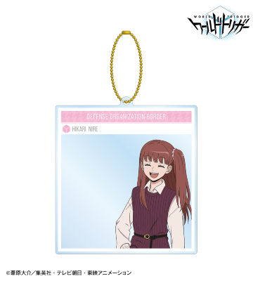 描き下ろしイラスト 仁礼 光 千鳥格子柄ver. SNS風BIGアクリルキーホルダー