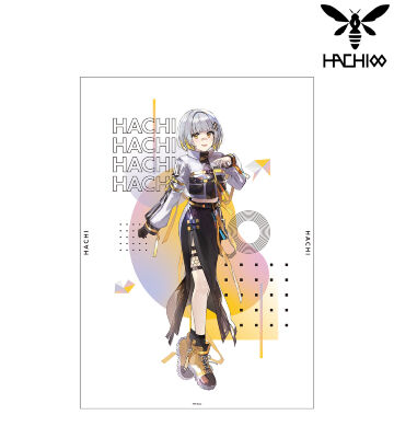 緜先生 描き下ろしイラスト HACHI タクティカルファッションver. A3マット加工ポスター