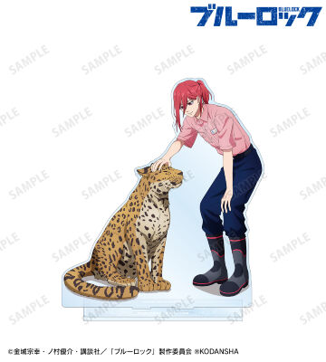 東武動物公園コラボ 描き下ろしイラスト 千切 豹馬 飼育係ver. 特大アクリルスタンド