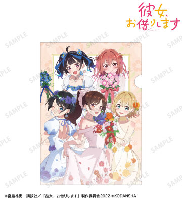 描き下ろしイラスト 集合 花びらドレスver. クリアファイル