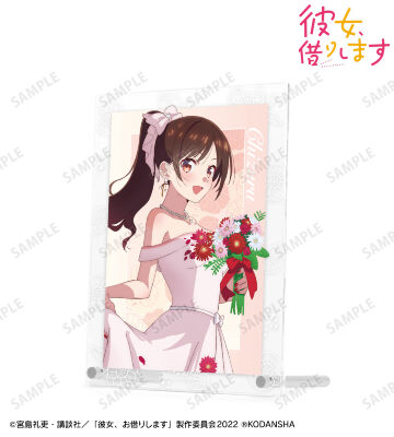 描き下ろしイラスト 水原千鶴 花びらドレスver. A5アクリルパネル