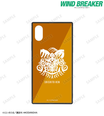 獅子頭連 スクエア強化ガラスiPhoneケース