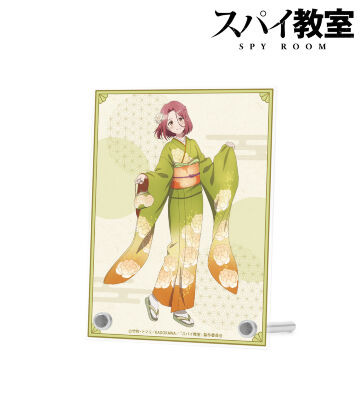 描き下ろしイラスト グレーテ 花柄和装ver. A6アクリルパネル