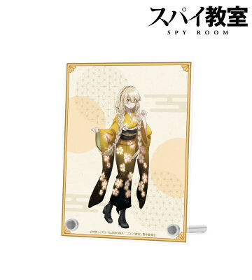描き下ろしイラスト エルナ 花柄和装ver. A6アクリルパネル