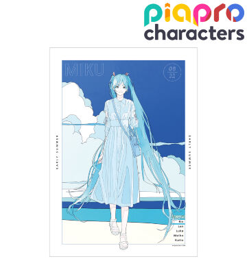 描き下ろしイラスト 初音ミク 初夏のお出かけver. Art by かとうれい A3マット加工ポスター