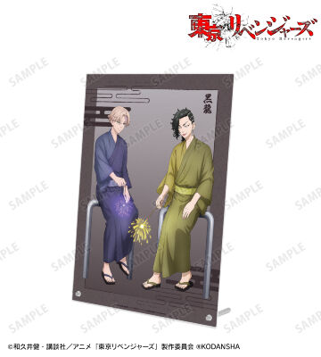 描き下ろしイラスト 黒龍 集合 花火ver. A4アクリルパネル