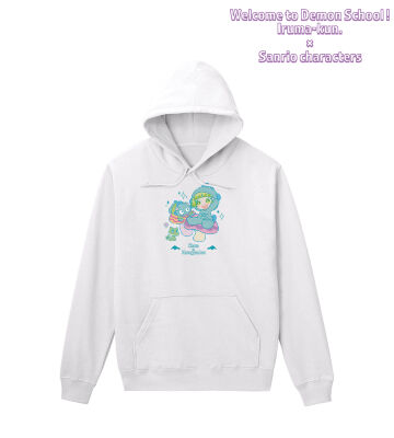 アウターウェア　鈴木入間×シナモロール パーカー ホワイト メンズLサイズ 「魔入りました!入間くん×サンリオキャラクターズ」 魔入りました！入間くん×サンリオキャラクターズのコラボ商品