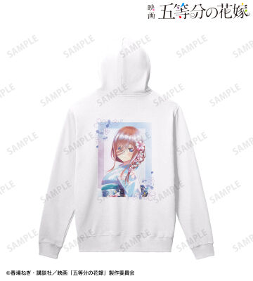 描き下ろしイラスト 中野三玖 桜和装ver. Ani-Art aqua label バックプリントジップパーカー