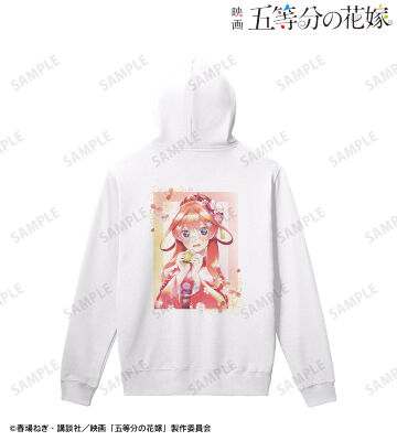 アウターウェア　中野一花(制服エプロンver.) 描き下ろしイラスト Ani-Art clear label バックプリントジップパーカー ホワイト メンズLサイズ 「映画 五等分の花嫁」 Amazon.co.jp: 映画『五等分の花嫁』 描き下ろしイラスト 中野一