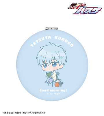 黒子テツヤ ちびキャラ 朝のひとときver. 丸形折りたたみミラー