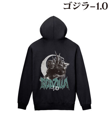 ゴジラ バックプリントジップパーカー