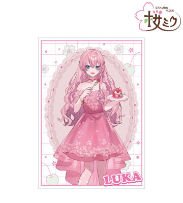 描き下ろし 巡音ルカ 桜パーティーver. Art by しゅがお A3マット加工ポスター