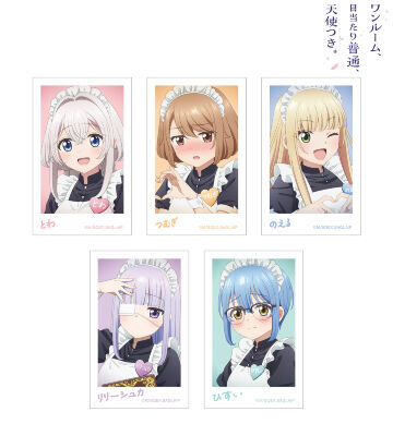 描き下ろし メイドver. インスタントカメラ風イラストカード5枚セット ver.A