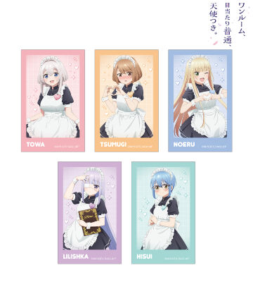 描き下ろし メイドver. インスタントカメラ風イラストカード5枚セット ver.B