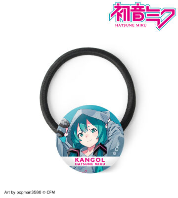 KANGOL®コラボ 描き下ろし 第2弾 初音ミク Art by popman3580 ガラスヘアゴム