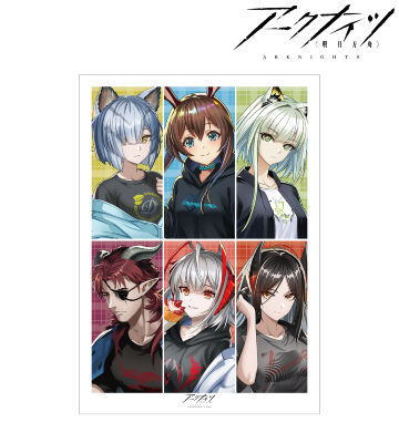 描き起こしイラスト 集合 ショッピングver. A3マット加工ポスター ver.A
