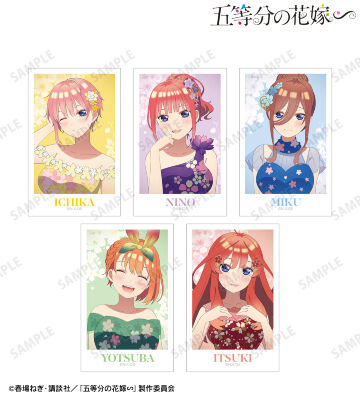 描き下ろし 桜ドレスver. インスタントカメラ風イラストカード5枚セット