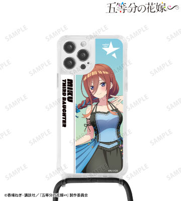 rockin’starコラボ 描き下ろし 中野三玖 ロックアイドルver. ショルダーiPhoneケース