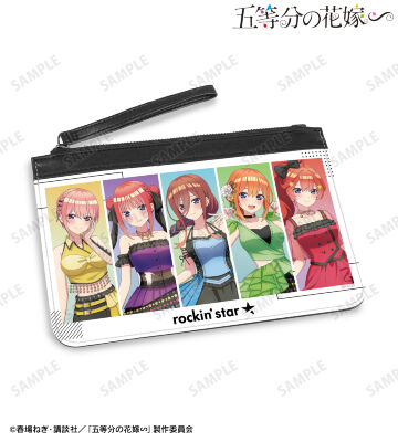 rockin’starコラボ 描き下ろし 集合 ロックアイドルver. PUレザーフラットポーチ