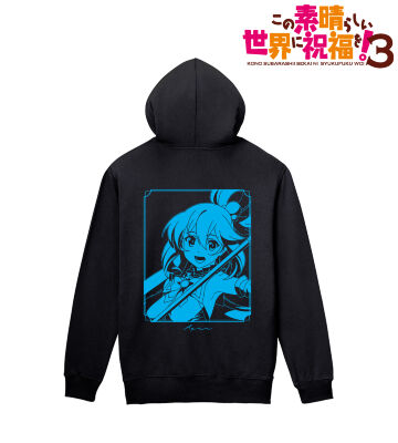 アクア バックプリントジップパーカー