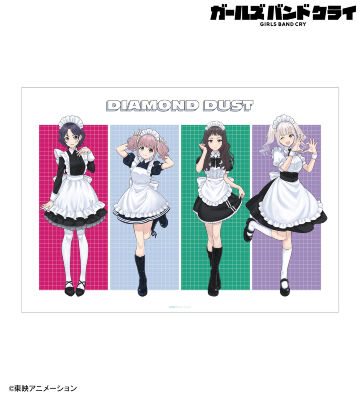 描き下ろし ダイヤモンドダスト 集合 メイド風ver. A3マット加工ポスター