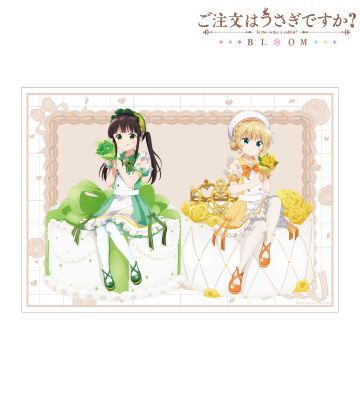 描き下ろし 千夜&シャロ お座りケーキver. A3マット加工ポスター