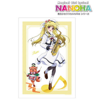 描き下ろし フェイト・T・ハラオウン&アルフ 吹奏楽ver. A3マット加工ポスター