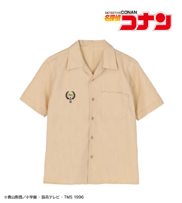 arti-mate ワンポイント刺繍オープンカラーシャツ 服部平次 モチーフver.