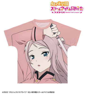 衣類　優木せつ菜(Colorful Dreams! Colorful Smiles! Ver) フルグラフィックTシャツホワイト×レッド Lサイズ 「ラブライブ!虹ヶ咲学園スクールアイドル同好会」 ラブライブ！虹ヶ咲学園スクールアイドル同好会 - 優木 せつ菜