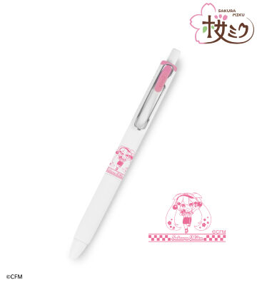 桜ミク ちびキャラ ユニボール ワン ゲルインクボールペン