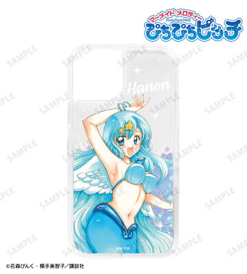 花森ぴんく先生 描き下ろし 波音 羽を纏ったマーメイドver. グリッターiPhoneケース