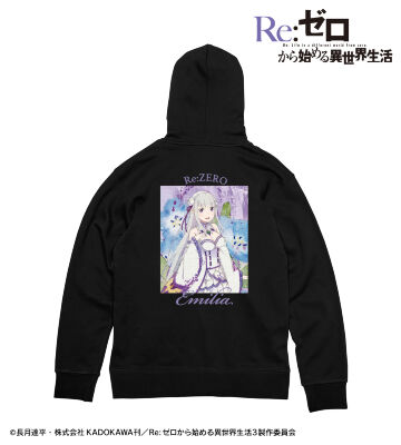 エミリア grunge CANVAS バックプリントパーカー