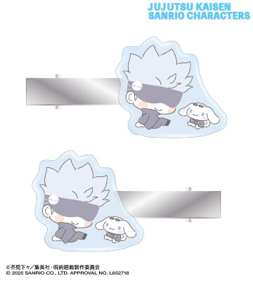 五条 悟×シナモロール アクリルヘアクリップ2個セット