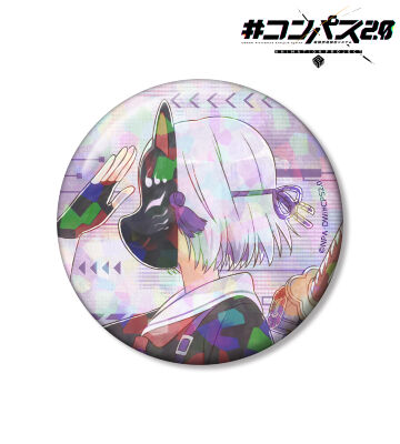描き下ろし 狐ヶ咲甘色 歩みver. 75mmホログラム缶バッジ