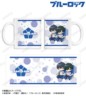 潔 世一＆糸師 凛 ちびキャラ 新幹線でうたたねver. マグカップ