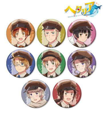 ヘタリア 日本 執事 缶バッジ アニメ「ヘタリア World☆Stars」 - 描き下ろしイラスト 執事ver