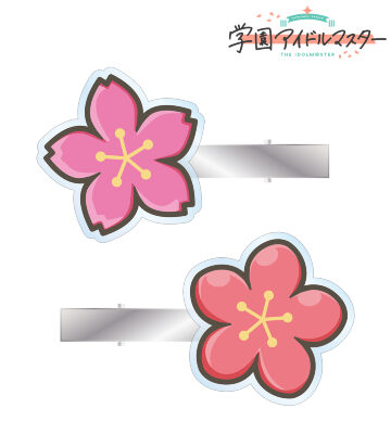 満開ペアヘアピンモチーフ アクリルヘアクリップ2個セット