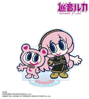 ANGEL BLUEコラボ 描き起こし 巡音ルカ&ナカムラくん BIGアクリルスタンド