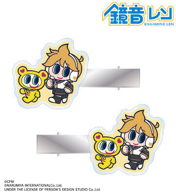 ANGEL BLUEコラボ 描き起こし 鏡音レン&ナカムラくん アクリルヘアクリップ2個セット