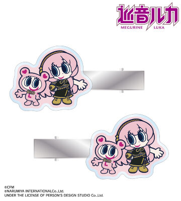 ANGEL BLUEコラボ 描き起こし 巡音ルカ&ナカムラくん アクリルヘアクリップ2個セット