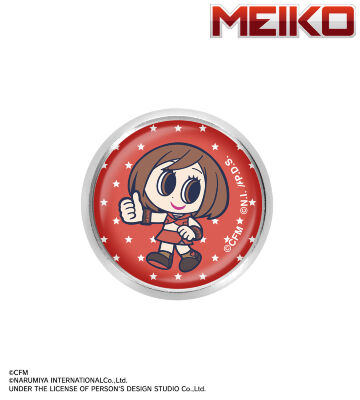 ANGEL BLUEコラボ 描き起こし MEIKO ガラスマグネットピンバッジ