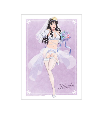 描き下ろし 森島はるか ウェディング水着ver. A3マット加工ポスター