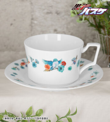 ノリタケコラボ 黒子テツヤ フラワーバードデザイン カップ&ソーサー
