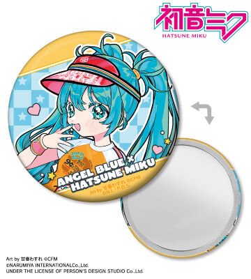 ANGEL BLUEコラボ 描き下ろし 初音ミク Art by 甘春わすれ 缶ミラー ver.B