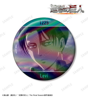 進撃の巨人 ミカサ MAPPA 原画 オーロラ缶バッジ TVアニメ『進撃の巨人』 - ミカサ 75mm場面写オーロラ缶バッジ